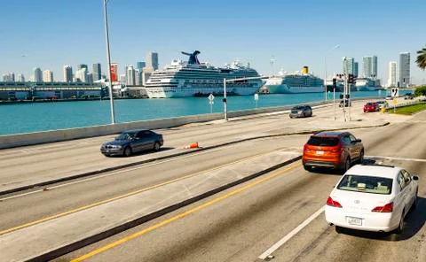 Street of Miami, Florida Foto stock