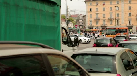 Street in Milan Stock Footage 41881495
