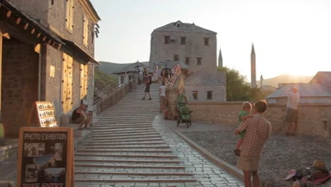 Street Mostar Video stock 8656168