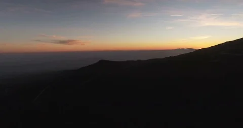 A street on Mount Etna at Dusk Stock Footage 77100235