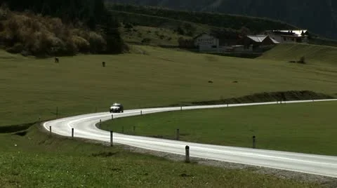 Street in Mountains Stock Footage 10847931