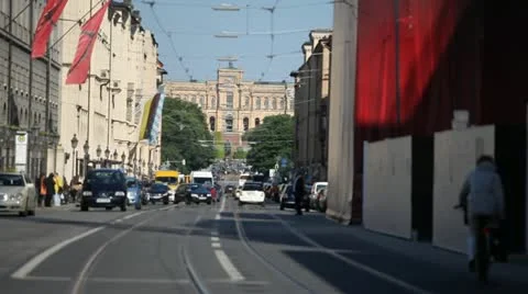 Street in Munich Видео 11232743
