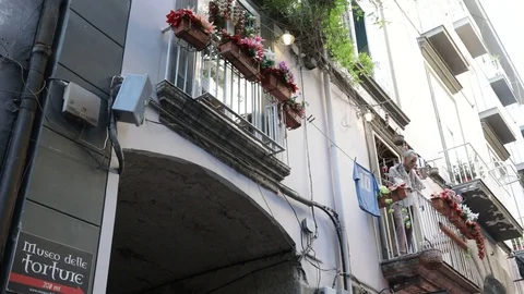 Street of naples Stock Footage 128448466