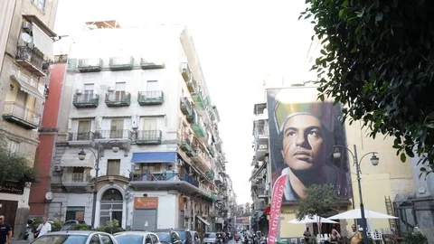 Street of naples Video stock 128448468
