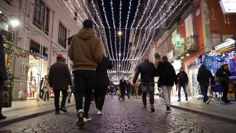 Street of naples Stock Footage 128448522
