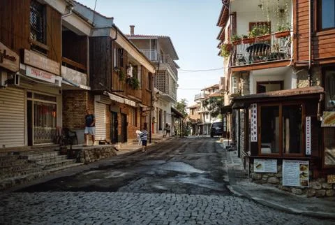 Street in Nesebar Stock Photos