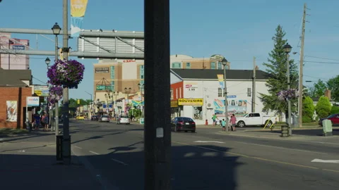 Street in Niagara Falls Stock Footage 218242570