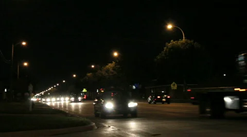 Street at night Видео 840033