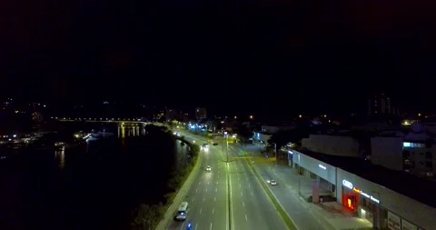 Street at Night Stock Footage 138417143