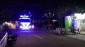 Street night scenery with traffic shops people in Labuan Bajo, Flores Indonesia 4k or 4k+ Resolution
