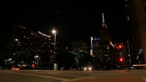 Street at night - timelapse Stock Footage 89304642