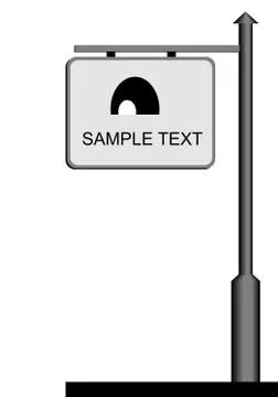 Street notice board Stock Illustration