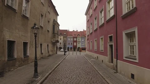 Street in the Old Town Stock Footage 71020618