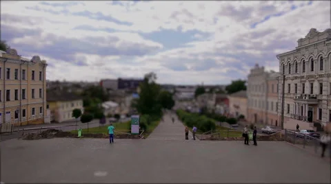 The street in the old town (time lapse) Stock Footage 39741137