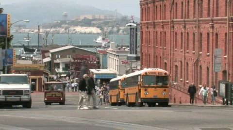 Street Overlooking Bay Stock Footage 270916