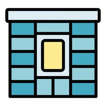 Street parcel locker icon vector flat Stock Illustration