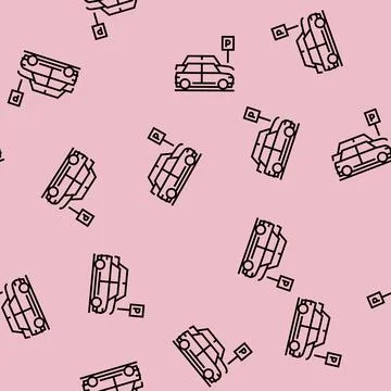 Street parking line seamless pattern 스톡 일러스트