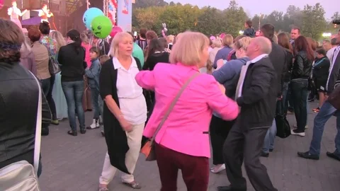 Street party Stock Footage 80877821