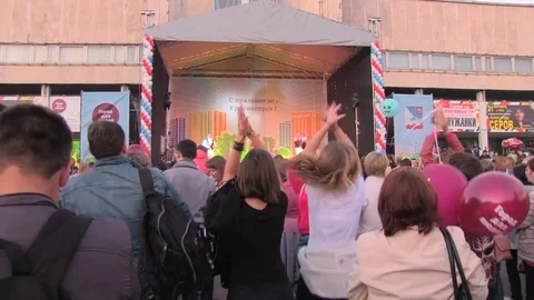 Street party Stock Footage 80878170