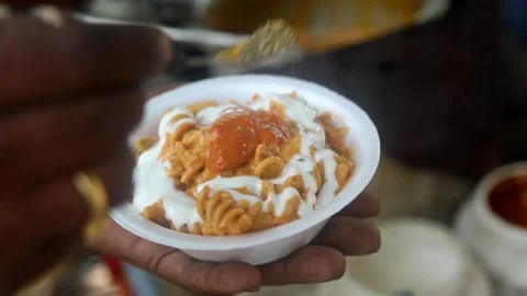 Street Pasta Stock Footage 133102738