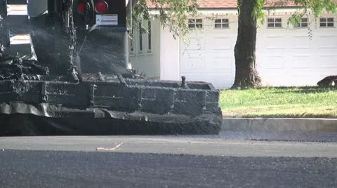 Street pavement crew surfacing4 Stock-Footage 11775576