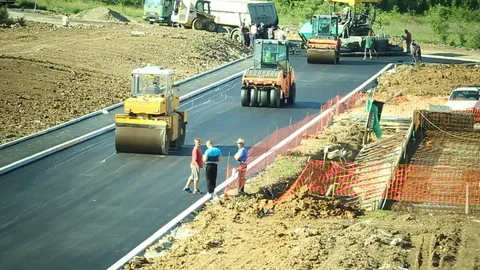 Street paving Stock Footage 123299924