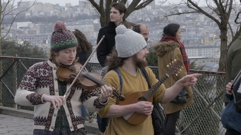 Street performance 스톡 동영상 87344622