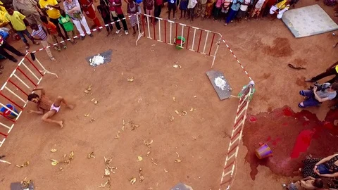 Street performance by Snake Stock Footage 80741418