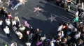 Street Performers, Dancing on Hollywood Stars, Walk of Fame Crowds Acclaiming HD Footage