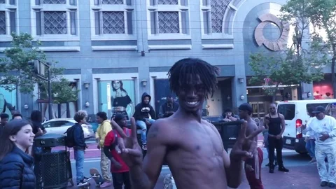 Street Performers Stock Footage