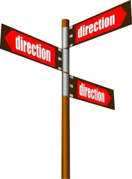 Street pointer in different directions. vector illustration. Stock Illustration