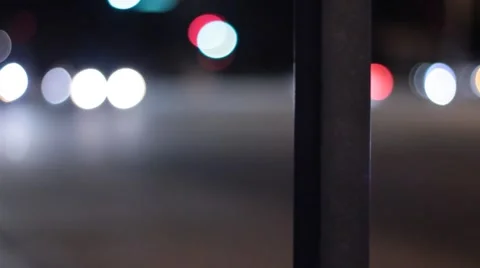 Street pole with traffic behind Stock Footage 47466514