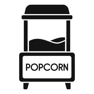 Street popcorn icon simple vector. Corn seller Illustrazione stock
