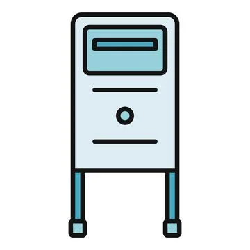 Street post box icon for mail delivery Stock Illustration