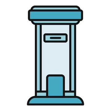 Street postbox for sending receiving mail letters Stock Illustration