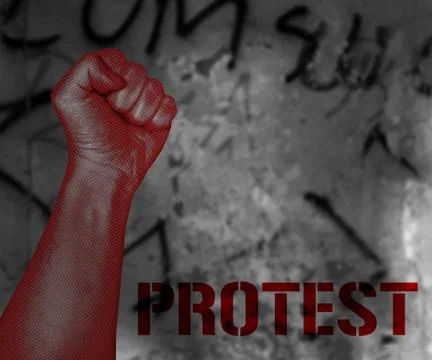 Street protest Stock Illustration