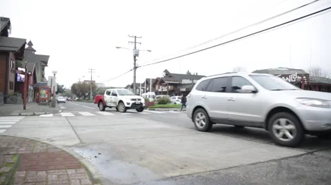 Street of Pucon, Chile Stock Footage 56465186