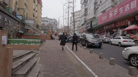 Street of Qingdao Stock Footage 124928658