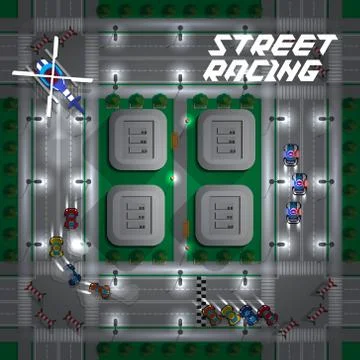 Street racing. Stock Illustration