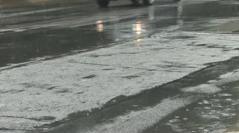 Street in the rain Stock Footage 11710915