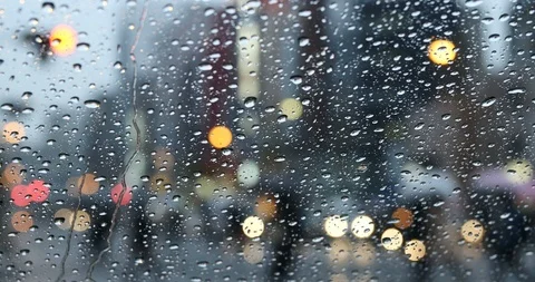 Street in the rain Stock Footage 123467468