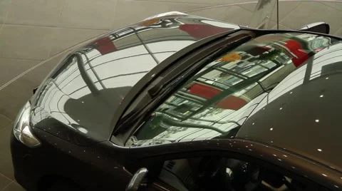 Street is reflected in the windshield Stock Footage 65090001