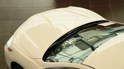 Street is reflected in the windshield Stock Footage 65090006