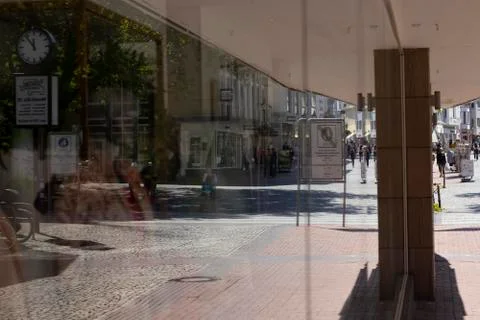 Street reflection Stock Photos