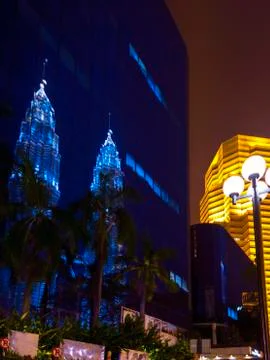 Street, reflections, lantern. Stock Photos