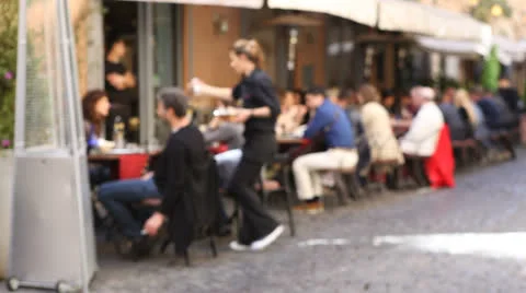 Street restaurant Video stock 23503066
