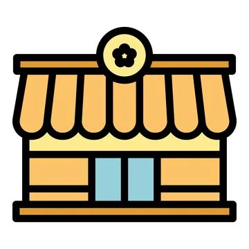 Street restaurant icon vector flat Ilustración de archivo