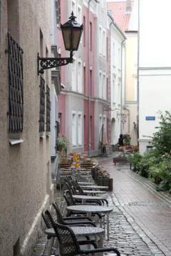 Street in riga Stock Photos