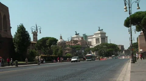 Street in Rome Stock Footage 524256