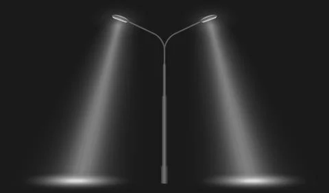 Street row led lights . Vector illustration Stock-Illustration
